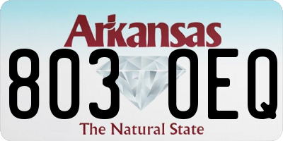 AR license plate 803OEQ