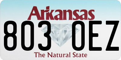 AR license plate 803OEZ
