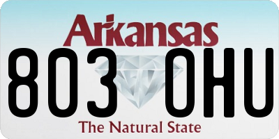 AR license plate 803OHU