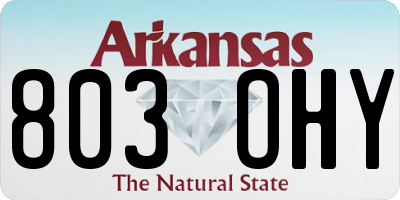 AR license plate 803OHY