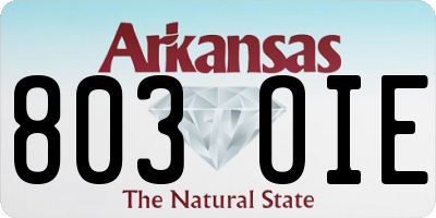 AR license plate 803OIE