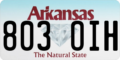 AR license plate 803OIH