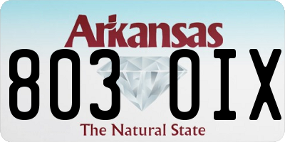 AR license plate 803OIX