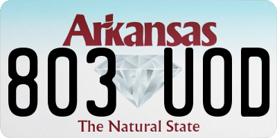 AR license plate 803UOD