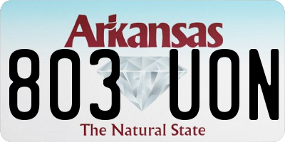AR license plate 803UON