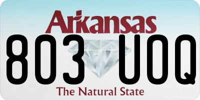 AR license plate 803UOQ