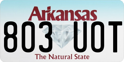 AR license plate 803UOT