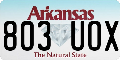 AR license plate 803UOX