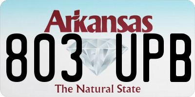 AR license plate 803UPB