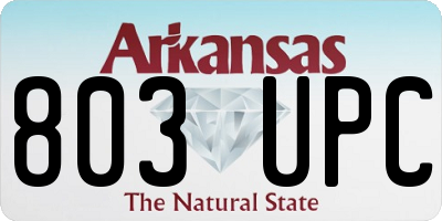 AR license plate 803UPC