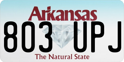 AR license plate 803UPJ