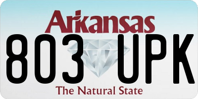 AR license plate 803UPK