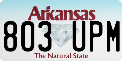 AR license plate 803UPM