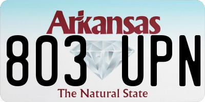AR license plate 803UPN