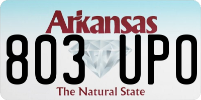 AR license plate 803UPO