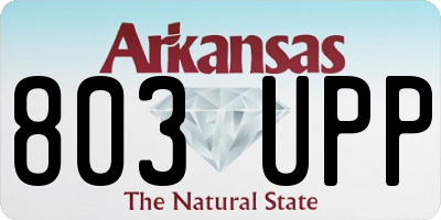 AR license plate 803UPP