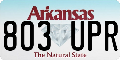 AR license plate 803UPR