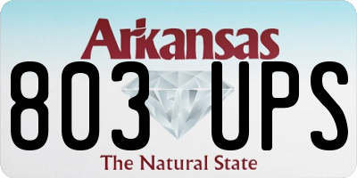 AR license plate 803UPS