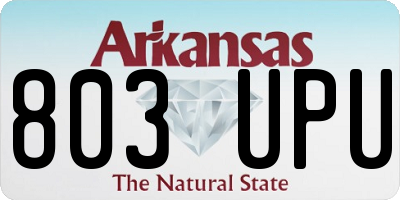 AR license plate 803UPU