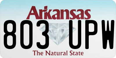 AR license plate 803UPW