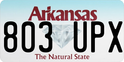AR license plate 803UPX