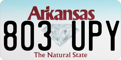 AR license plate 803UPY