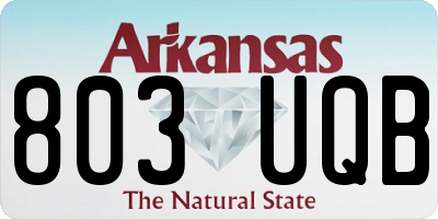 AR license plate 803UQB