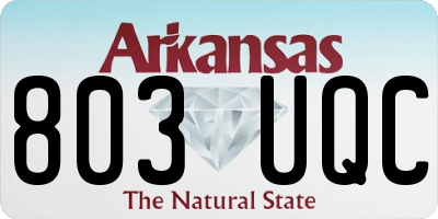 AR license plate 803UQC