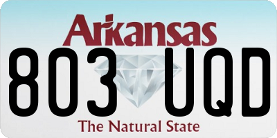 AR license plate 803UQD