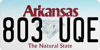 AR license plate 803UQE