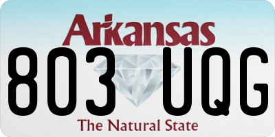 AR license plate 803UQG