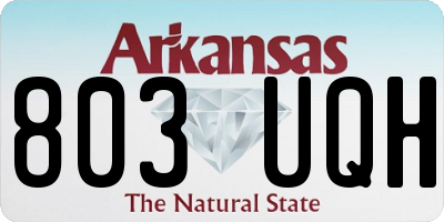 AR license plate 803UQH