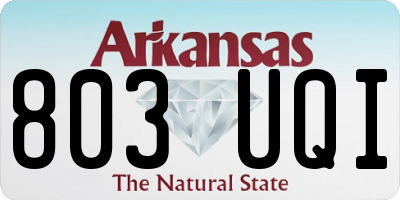 AR license plate 803UQI