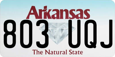 AR license plate 803UQJ