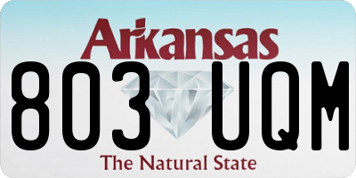 AR license plate 803UQM