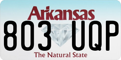 AR license plate 803UQP