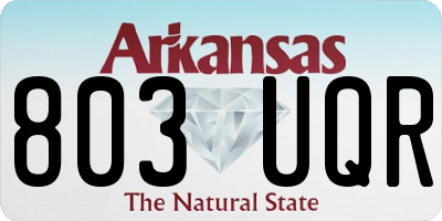 AR license plate 803UQR