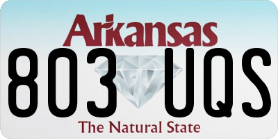 AR license plate 803UQS