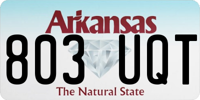 AR license plate 803UQT