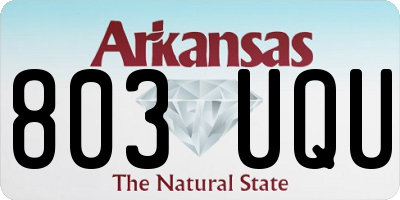 AR license plate 803UQU