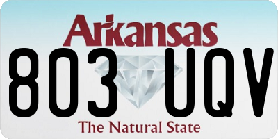 AR license plate 803UQV