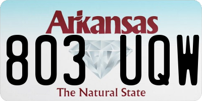 AR license plate 803UQW