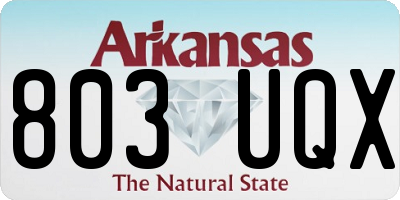 AR license plate 803UQX