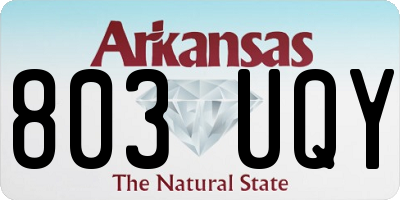 AR license plate 803UQY