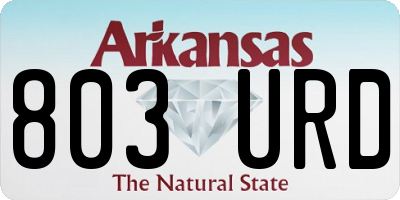 AR license plate 803URD