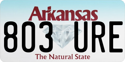AR license plate 803URE