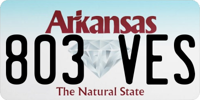 AR license plate 803VES
