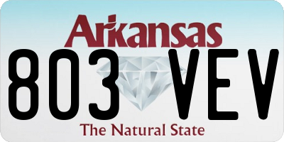 AR license plate 803VEV
