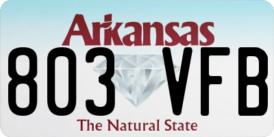 AR license plate 803VFB