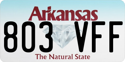 AR license plate 803VFF